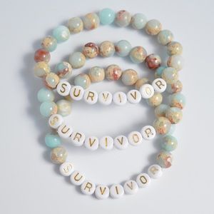 "Survivor" Sea Sediment Jasper Gemstone Beaded Bracelet